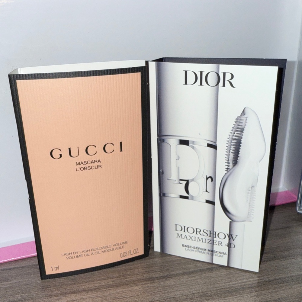 Dior Diorshow Lash Primer Serum & Gucci Black Mascara / Travel Size Set - NEW